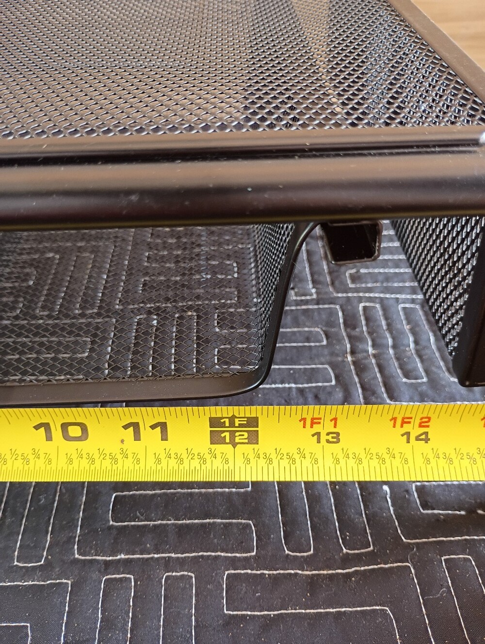 Metal Mesh Computer Monitor Stand and Riser with Pullout Drawer - Picture 15 of 15